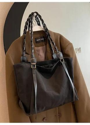 Женская сумка norden черная текстиль4 фото