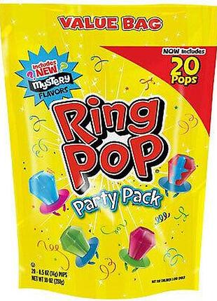 Льодяники - кільця ring pop party pack 20s 280g