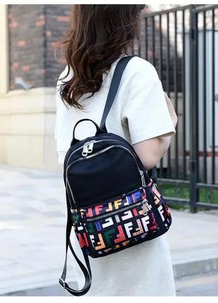 Жіночий рюкзак з візерунком jingpin нейлоновий 32х23х15 см5 фото