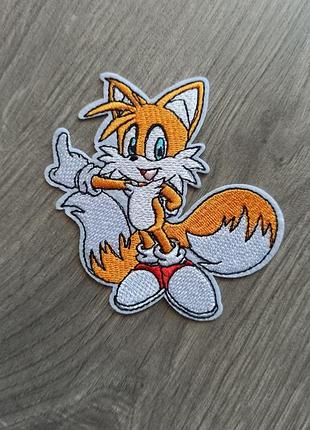 Лисеня тейлз прауер термонашивка соник нашивка sonic лисистий miles prower аніме патч клейовий на одяг tails