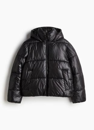 Куртка пуффер чорна пуфер курточка h&m hm 1171101004 оригінал ✅ xs s m l xl xxl