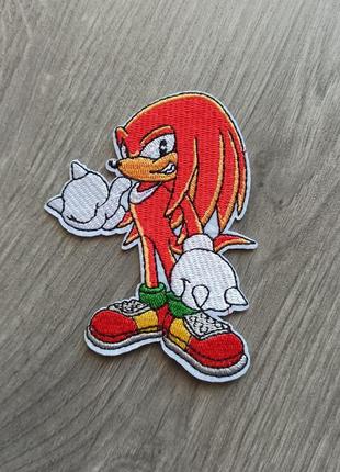 Єхідна наклез термонашивка sonic sega нашивка сонік патч knuckie червоний їжак бокс бойова ехідна