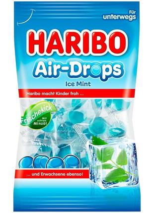 Мармеладные конфеты haribo air drops ice mint 100g