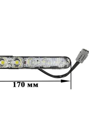 Led дхо + дублирующие повороты белый + желтый.  металлический корпус! 12в. светодиодные дневные ходовые огни.4 фото