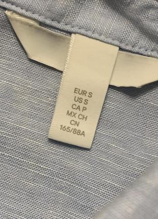 Сорочка лляна h&m р. s/36/8 (підійде також на р. m/38/10).7 фото