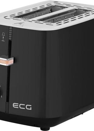 Тостер на 2 тоста ecg st 2768 timber black