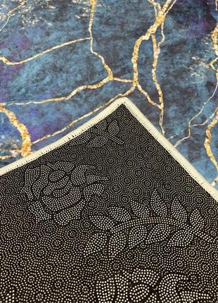 Універсальний килим 1.2x1.8мна гумовій основі digital bamboo синій мармур а1116 фото