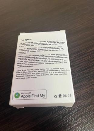 Трекер локатор для пошуку предметів aiyato white працює з apple find my6 фото