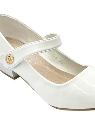 Туфли для девочек l.s 3059-5/32 белый 32 размер