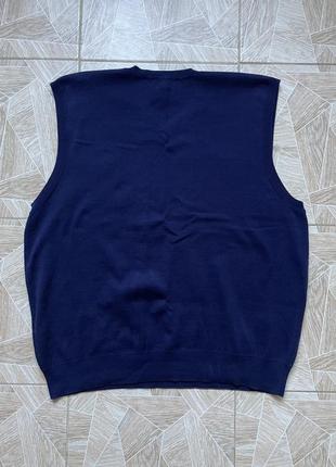 Жилетка rare vintage polo ralph lauren golf knitted vest size navy5 фото