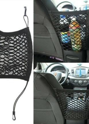 Автомобільна сітка органайзер між сидіння universal car seat storage2 фото