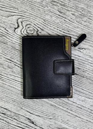 Мужской кошелёк портмоне материал искусственная кожа с надписью  цвет черный4 фото