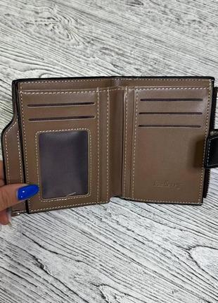 Мужской кошелёк портмоне материал искусственная кожа с надписью  цвет черный7 фото