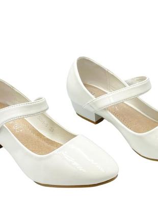 Туфли для девочек l.s 3059-5/34 белый 34 размер2 фото