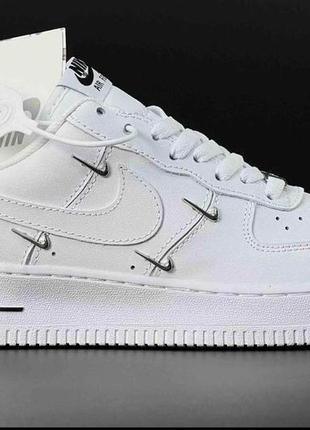 Кросівки nike air force, р 36-41 (білі, шкіра ліцензія)