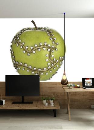 3d фотообои "яблоко и заклёпки"