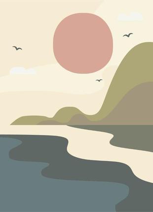 Картина за номерами brushme 48x60см "сонце японії початок" bs52012l