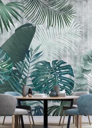 3d фотошпалер "тропічне листя"
