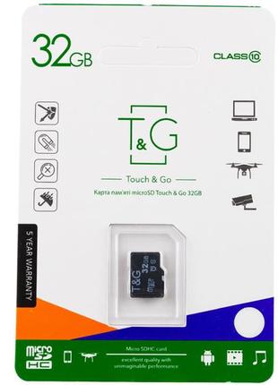 Карта пам'яті micro sdhc 32gb t&g uhs3 class 10