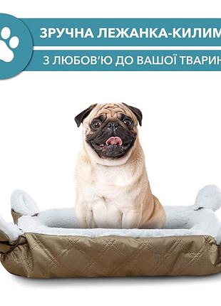 Лежак для котів собак 70×90 см ( темно бежевий)