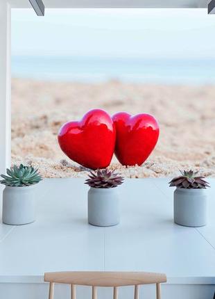 3d фотообои "сердца"