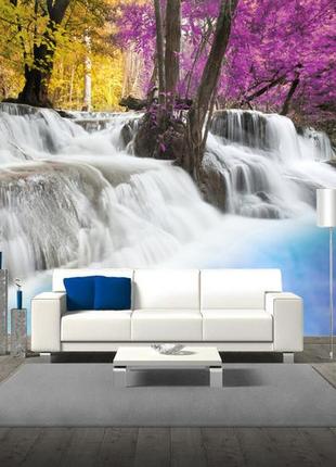 3d фотошпалер "водоспад у лісі"