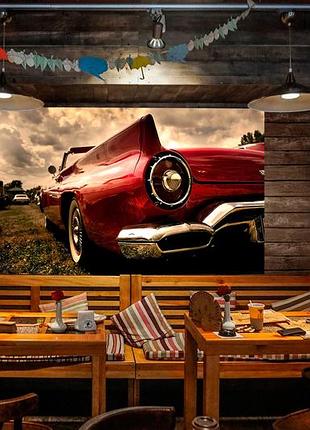3d фотообои "авто в стиле ретро"