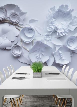 3d фотошпалери "серце з паперових квітів"