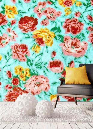 3d фотошпалери "троянди на світлому тлі"