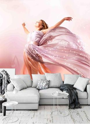 3d фотообои "лёгкое, воздушное платье"