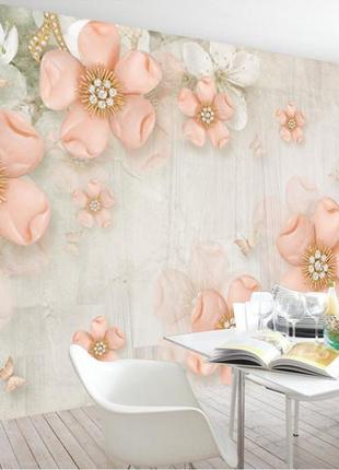 3d фотошпалери "світло-рожеві квіточки"