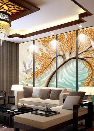 3d фотообои "дерево, вода"