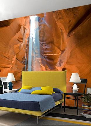 3d фотошпалери "сонячні промені в скелях"