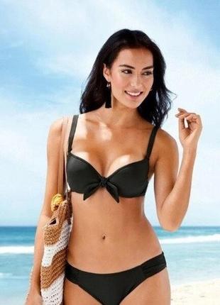 Лиф бикини esmara на косточках, размер евро 38, цвет черный