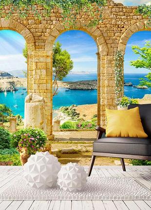 3d фотообои "древняя архитектура около моря"