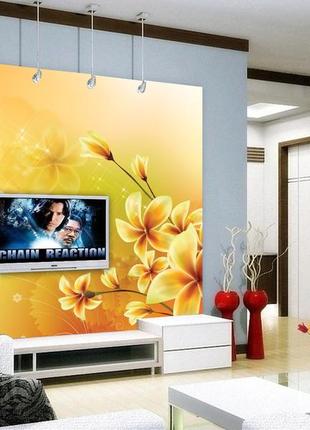 3d фотошпалери "персикові квіти"