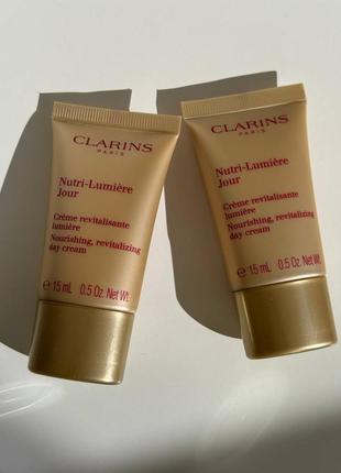 Денний омолоджувальний крем clarins nutri-lumière day cream мініатюри по 15мл