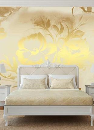 3d фотообои "серые цветы"