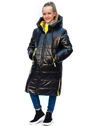 Зимове пальто "жасмін" на дівчинку, розміри на зріст 152, 164