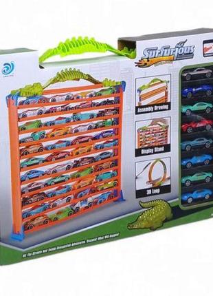 Трек-паркінг "surfurious" 36 x 33 см, 8 машинок