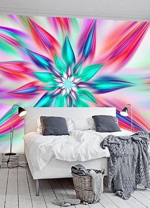 3d фотообои "цветная звезда"