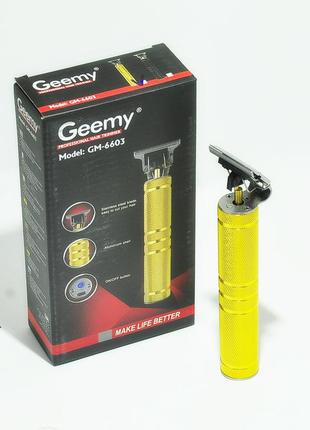 Безпровідна машинка тример для стрижки geemy gm-6603 gold3 фото