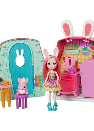 Набор энчантималс домик кролика бри банни котедж enchantimals cottage playset with bree bunny doll gyn60