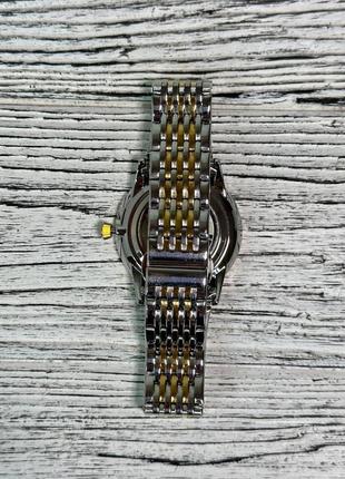 Часы наручные мужские водонепроницаемые lige design кварцевые  цвет серебристый золотистый8 фото