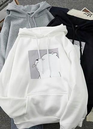 Очень теплый женский худи (мишка)  42-46 (onesize) мод: 1352 (bla) evga