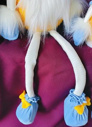 Патриотическая игрушка 75см гном сидячий. скандинавский эльф новогодний, рождественский санта.