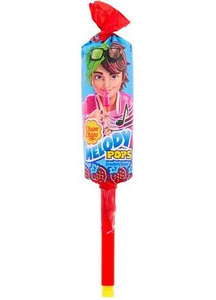 Леденец на палочке chupa chups melody pops со свистулькой 15 г (84196842)