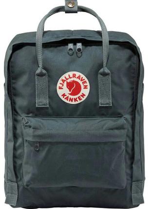 Городской рюкзак из ткани fjallraven kanken серый на 16л