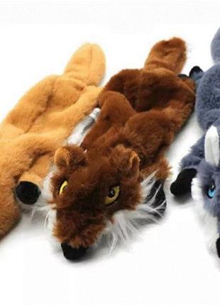 Игрушка мягкая серая с пищалкой 60 см