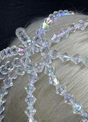 Шапочка шапка кроше из жемчужин бус бус бусин бусин украшение на голову для головы